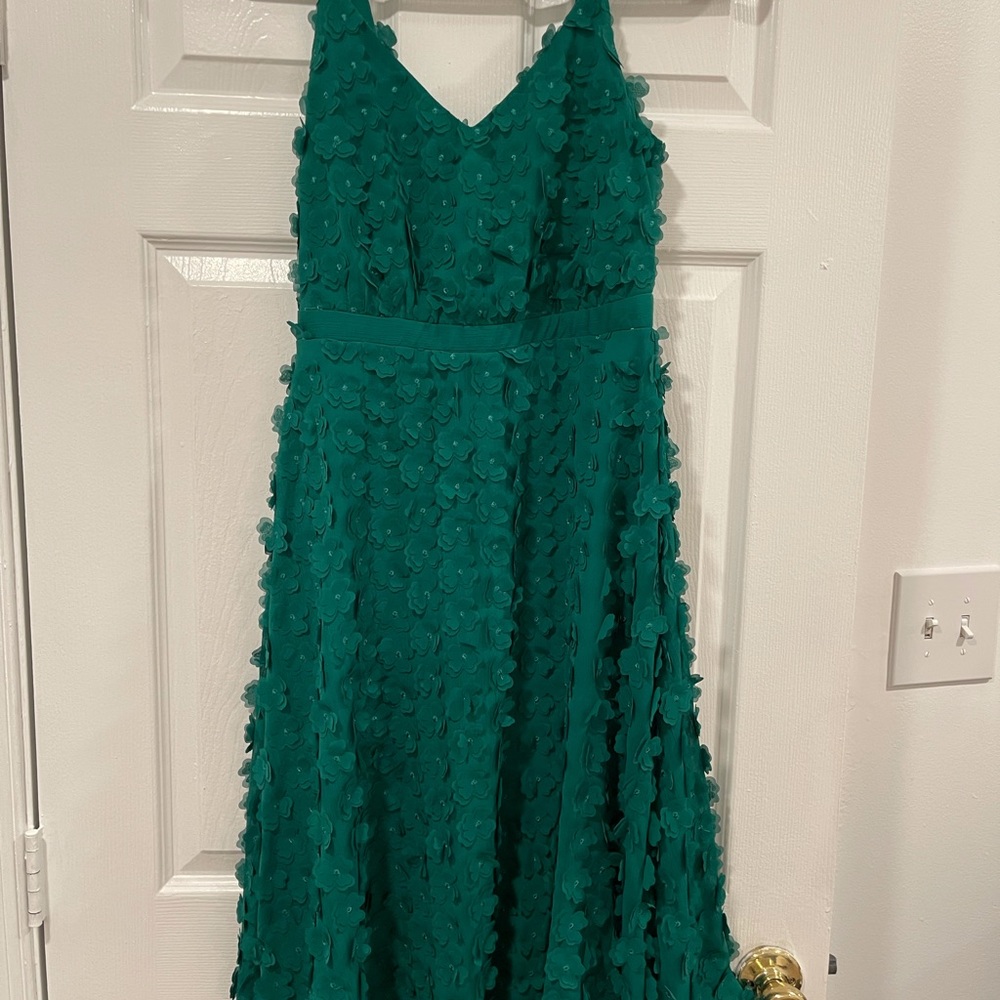 Anthropologie Eva Franco Textured Green Mini Dress Size 0